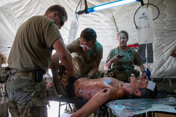 Various medical units hone emergency medicine skills in simulated scenarios