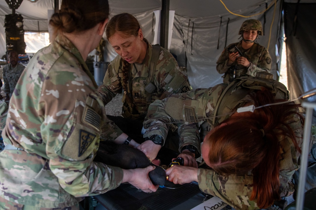 Various medical units hone emergency medicine skills in simulated scenarios