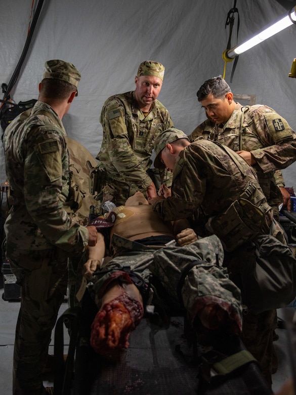 Various medical units hone emergency medicine skills in simulated scenarios