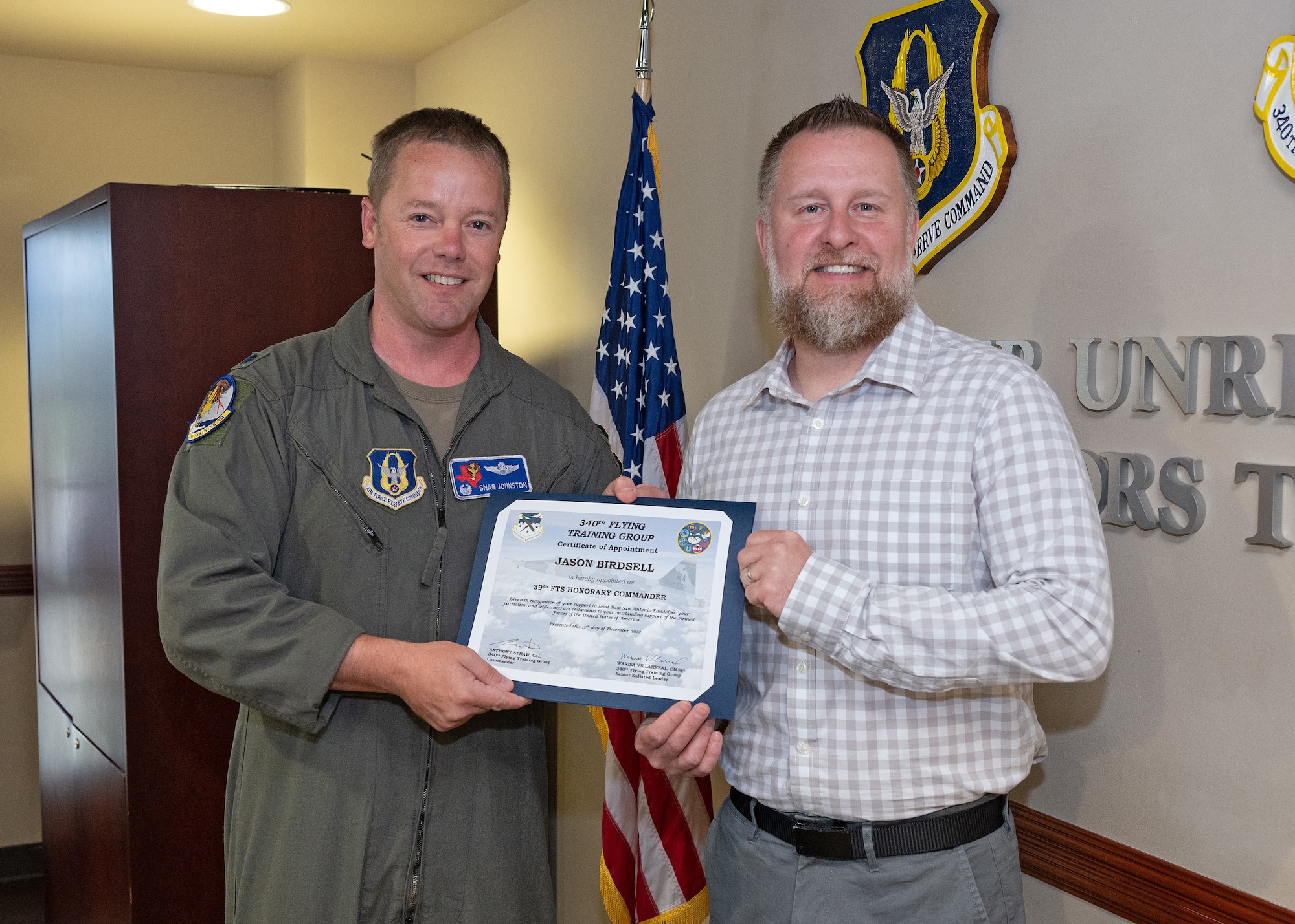 39th FTS welcomes new honorary commander