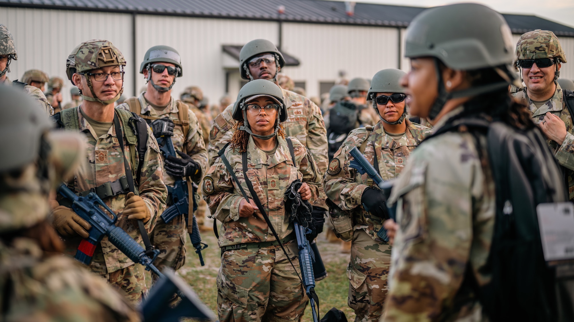 Participants of the Chief Initial Mission Command Training prepare to conduct simulated Agile Combat Employment operations