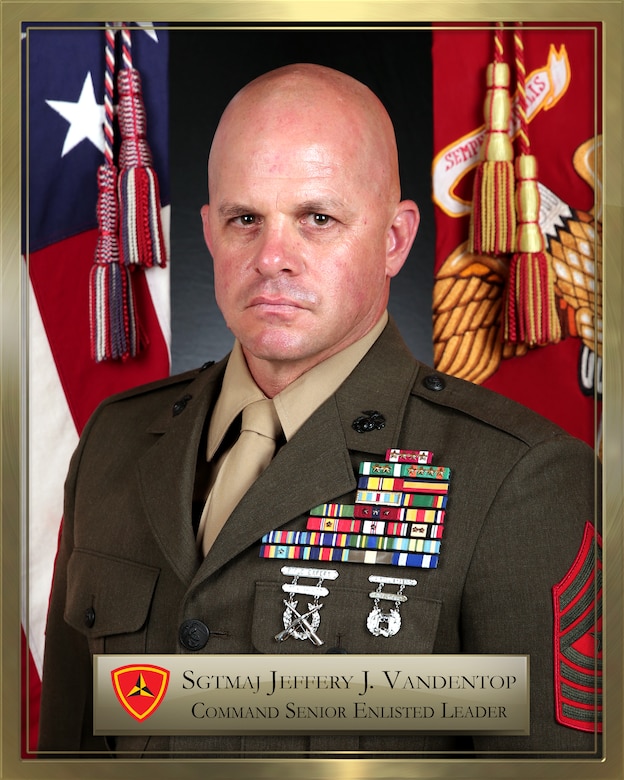 SgtMaj Vandentop command board photo last updated on June 23, 2025.