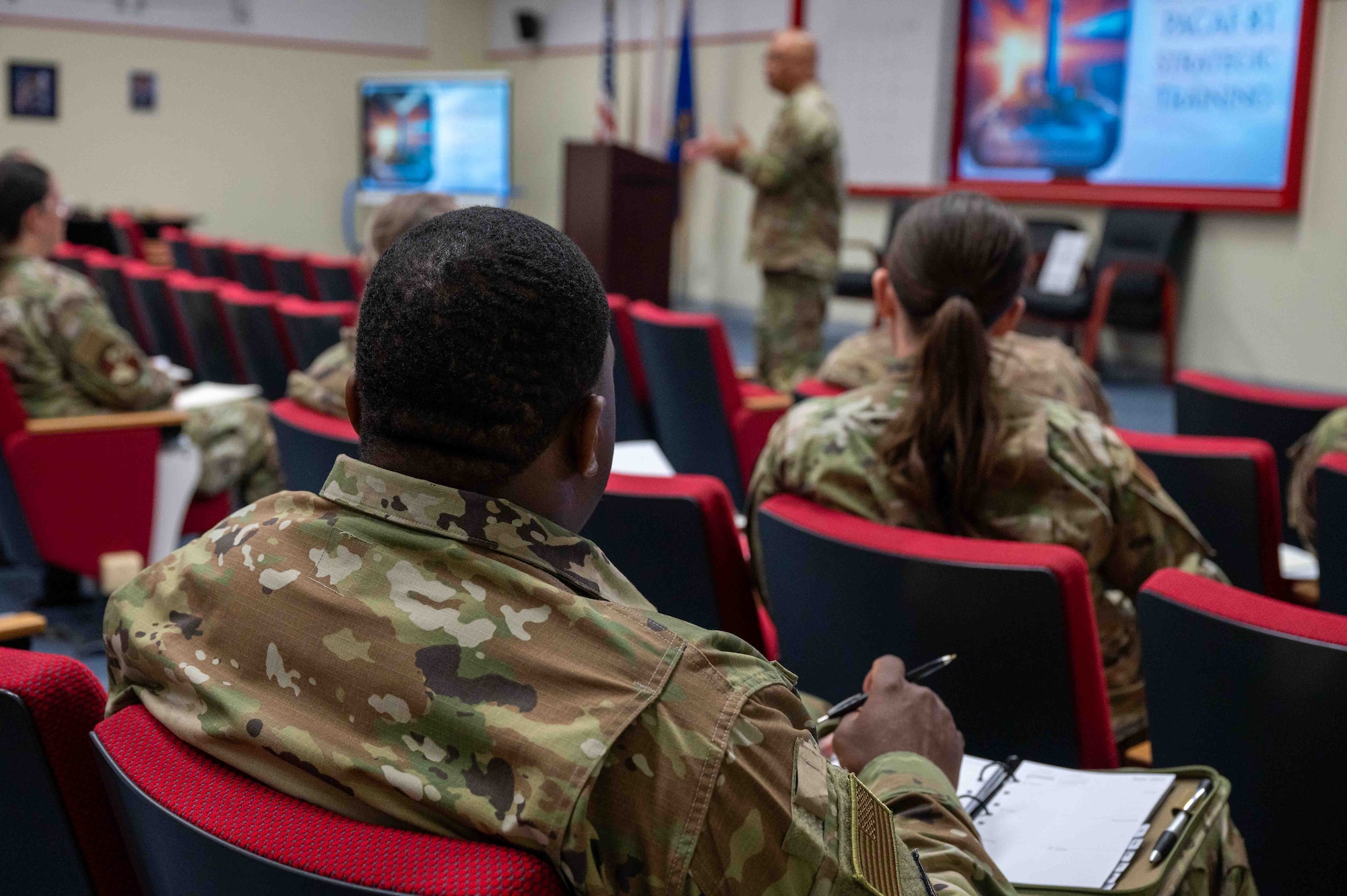 Service members participates in a training