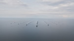 Ships participating in exercise Baltic Operations 2025 (BALTOPS 25) steam in formation through the Baltic Sea, June 5, 2025.