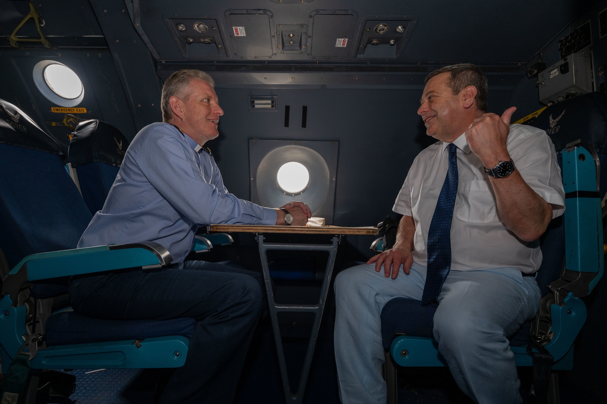 NATO Chaplains tour aircraft.