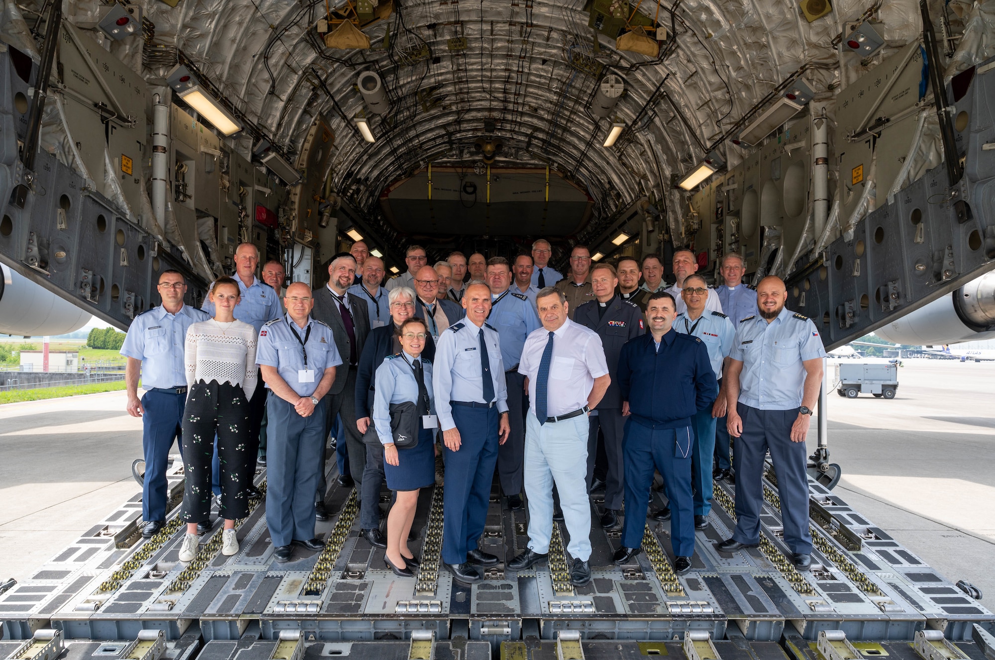 NATO chaplains stand for group photo.