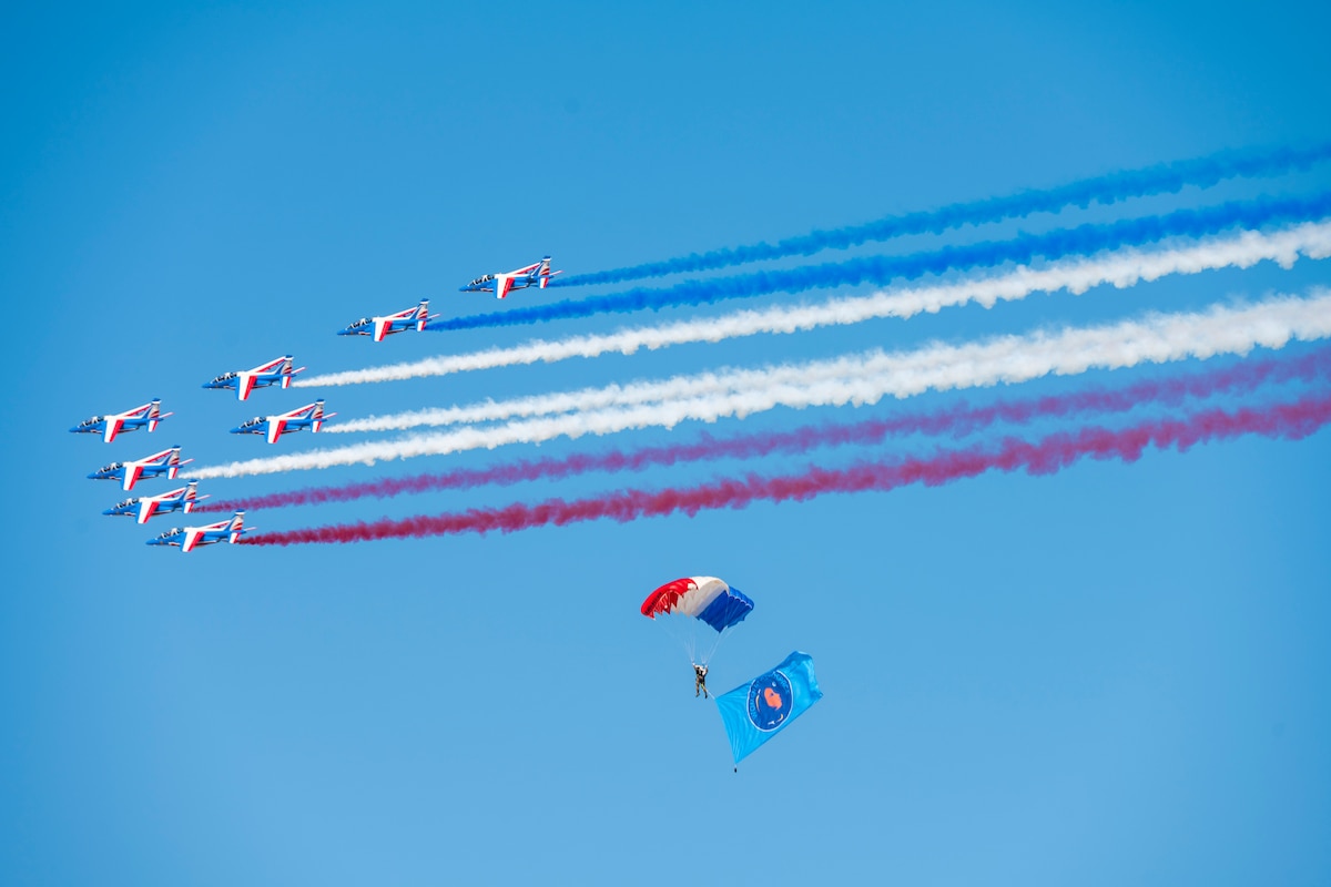 several aircrafts flying in formation