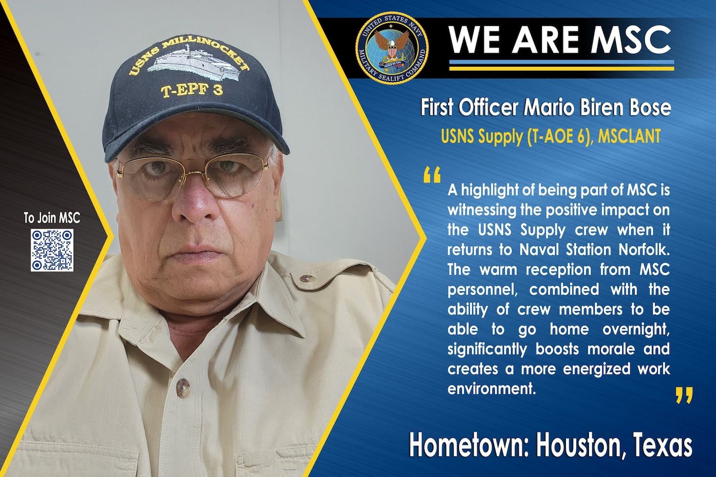 We Are MSC: First Officer Mario Biren Bose