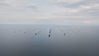 Ships participating in exercise Baltic Operations 2025 (BALTOPS 25) steam in formation through the Baltic Sea, June 5, 2025.