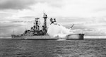 SAN JUAN, Puerto Rico — USS Little Rock (CLG 4) fires a Talos guided missile while off San Juan, Puerto Rico, on Nov. 16, 1961. (Seaman Lenhoff/Official U.S. Navy Photograph, from the collections of the Naval History and Heritage Command.)
