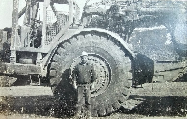 Photo of “Papa Whitmarsh,” maternal grandfather to Tana Wilson, natural resource manager at Libby Dam, Montana, one of six operating projects owned and managed by U.S. Army Corps of Engineers, Seattle District. Primarily an equipment operator for Kiewit and Sons Construction, Papa Whitmarsh worked on the railroad tunnel and Highway 37 before joining the Libby Dam Builders. Libby Dam’s construction involved employing over 2,000 workers at its peak, as well as the construction of three new schools, additions to existing schools and the Libby Airport.  (Photo courtesy Tana Wilson)