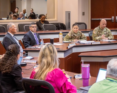AMCOM Commanding General Maj. Gen. Lori Robinson leads discussion during the AMCOM Leaders Spring Forum, June 17, 2025 at Redstone Arsenal, Alabama. The forum brought together AMCOM senior leaders to address transformation, workforce alignment, and fiscal priorities supporting Army readiness.