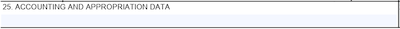 SF1449 Box 25 - Accounting and Appropriation Data