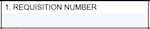 SF1449 Box 1 - Requisition Number