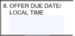 SF1449 Box 8 - Offer Due Date/Local Time