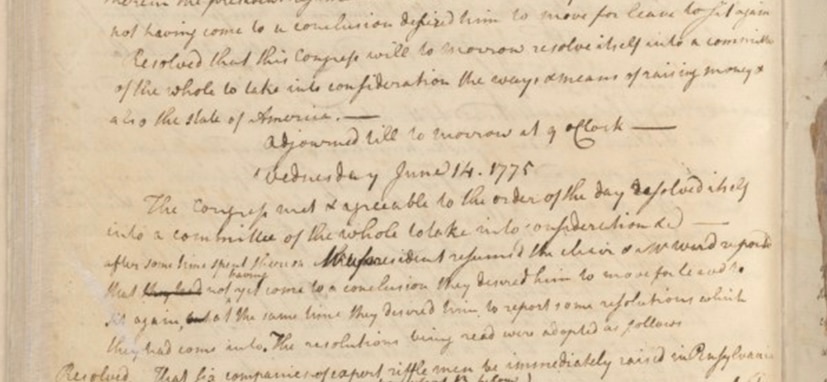 Resolution Creating the Continental Army