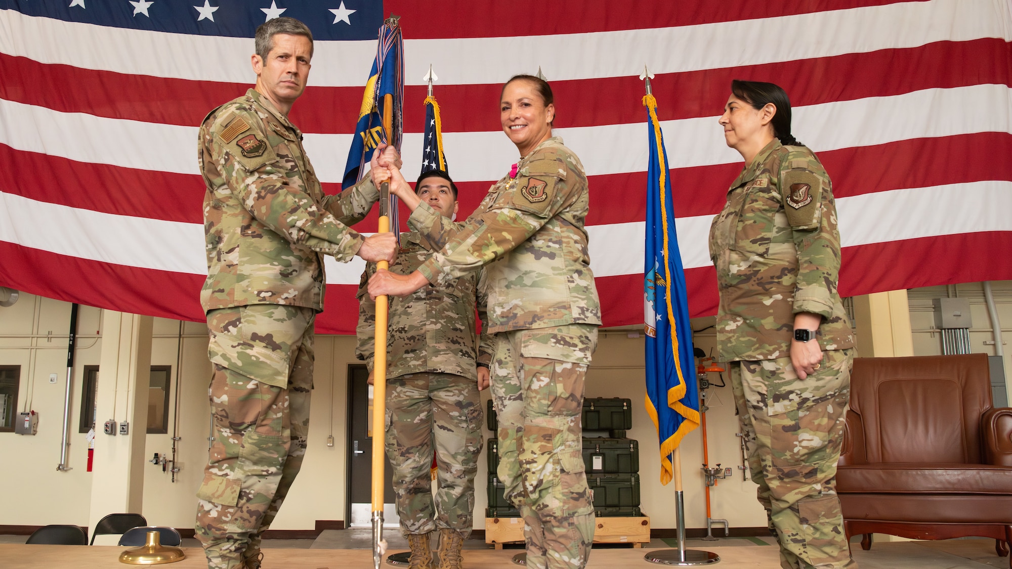 The 51st Medical Group hosts a Change of Command at Osan Air Base, Republic of Korea, June 24, 2025.