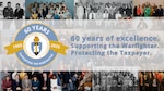 Text banner over a photo collage.