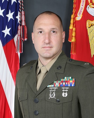 MARINE CORPS AIR STATION NEW RIVER, N.C. -- Official portrait of Lt. Col. James Psyhogis.  (U.S. Marine Corps photo)