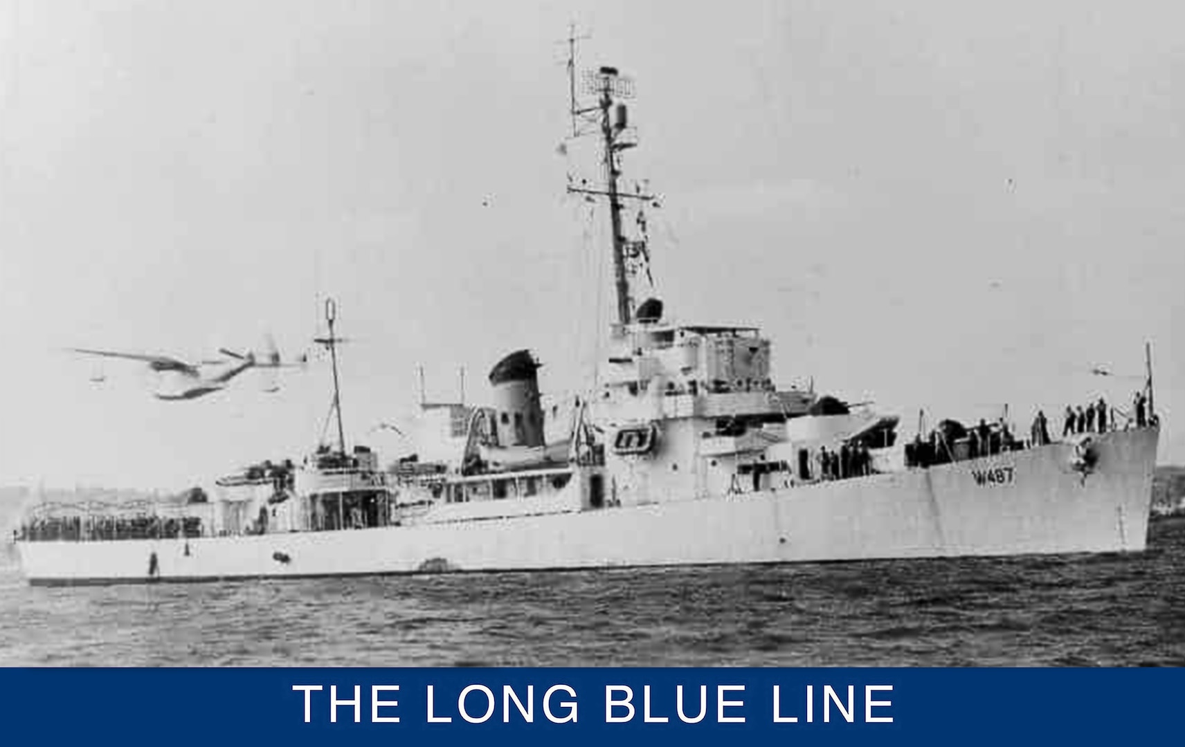 Coast Guard Cutter Vance WDE 487 working with a Sangley Point PBM-5G.