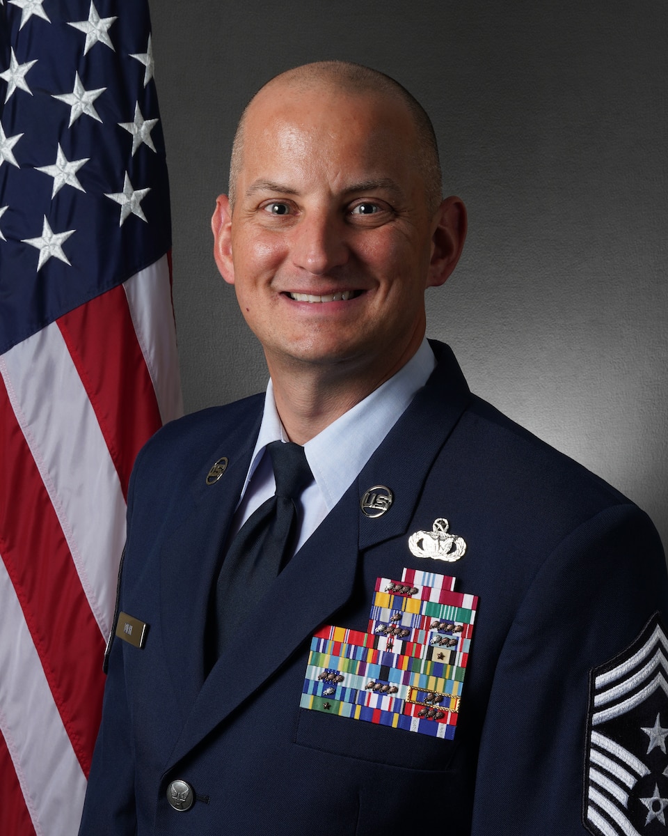 Command Chief Master Sergeant Mark A. Diehl, 432d Wing and 432d Air Expeditionary Wing command chief, Creech Air Force Base, Nevada