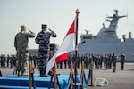 SURABAYA, Indonesia (June 23, 2025) - U.S. Navy Capt. Matt Scarlett, commodore, Destroyer Squadron (DESRON) 7, left, and Rear Adm. I Gung Putu Alit Jaya, commander in chief, 2nd Fleet, Indonesian Navy, participate in the opening ceremony of Cooperation Afloat Readiness and Training (CARAT) Indonesia 2025 at Tentara Nasional Indonesia Angkatan Laut (TNI-AL) headquarters in Surabaya, June 23. CARAT Indonesia is a bilateral exercise between Indonesia and the United States designed to promote regional security cooperation, maintain and strengthen maritime partnerships, and enhance U.S. and partner navies’ abilities to operate together in response to maritime security challenges in the Indo-Pacific region (U.S. Navy photo by Mass Communication Specialist 1st Class Robert Stamer)