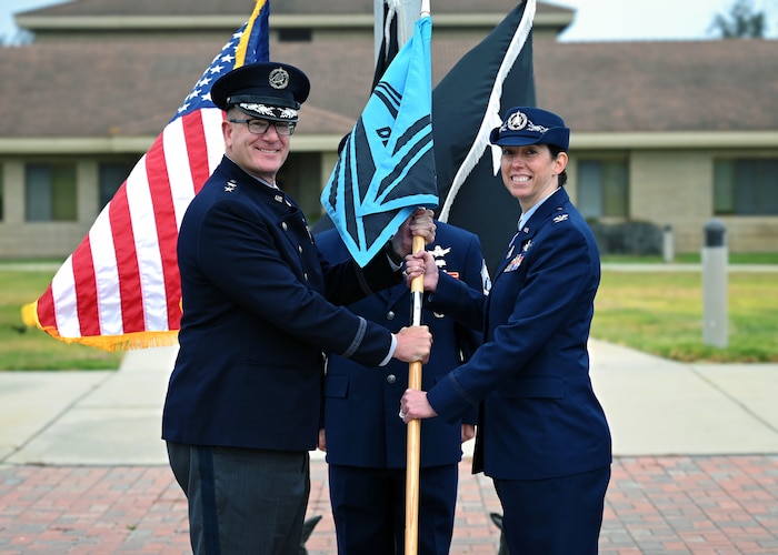 The Space Delta 1 Change of command ceremony marked the official transition of command from U.S. Space Force Col. Peter “Charlie” Norsky to U.S. Space Force Col. Krista N. St. Romain.