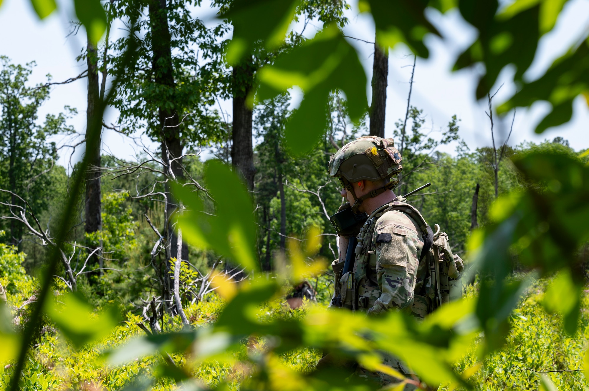 Airmen conduct weapons training outside