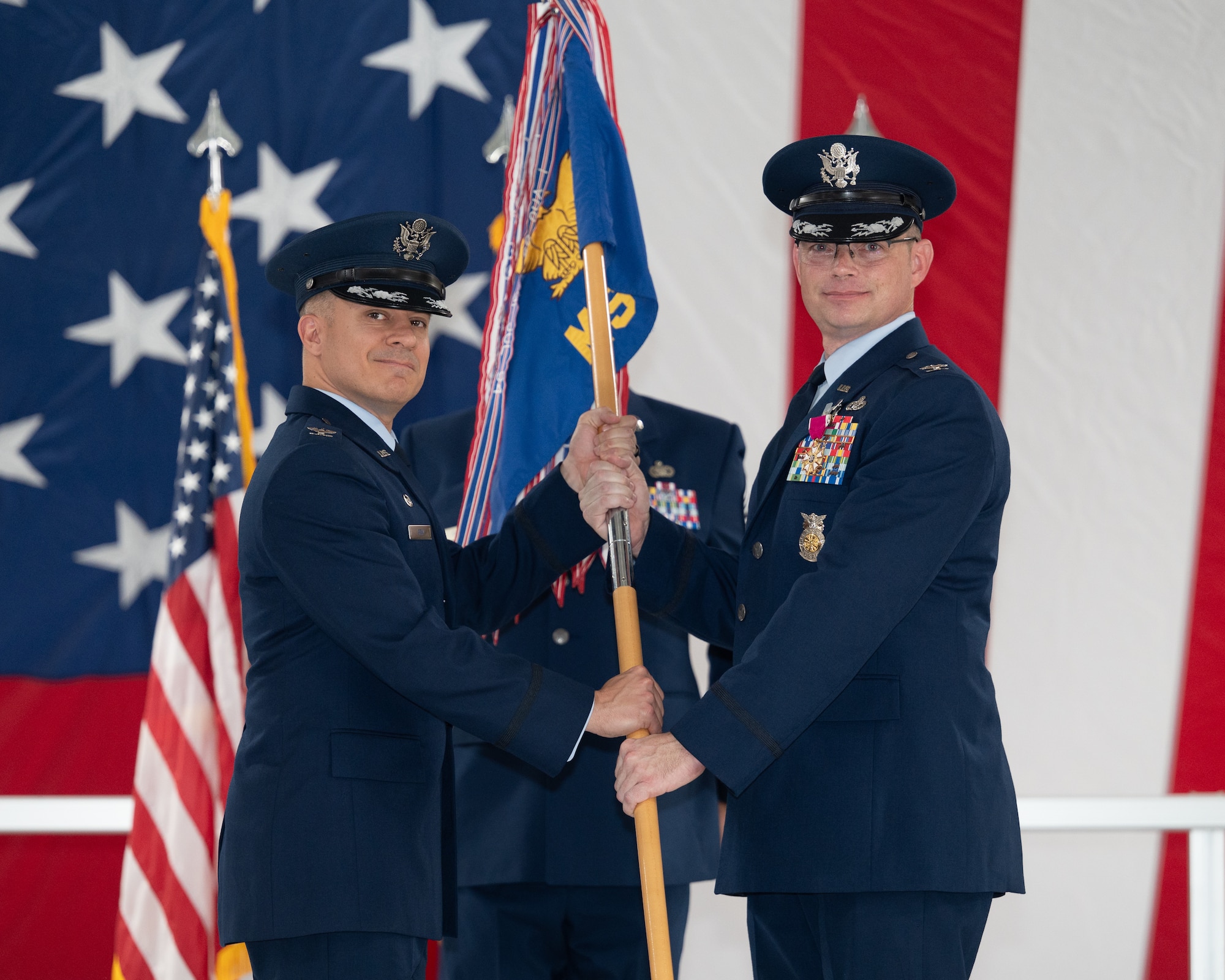 55th MSG holds change of command ceremony