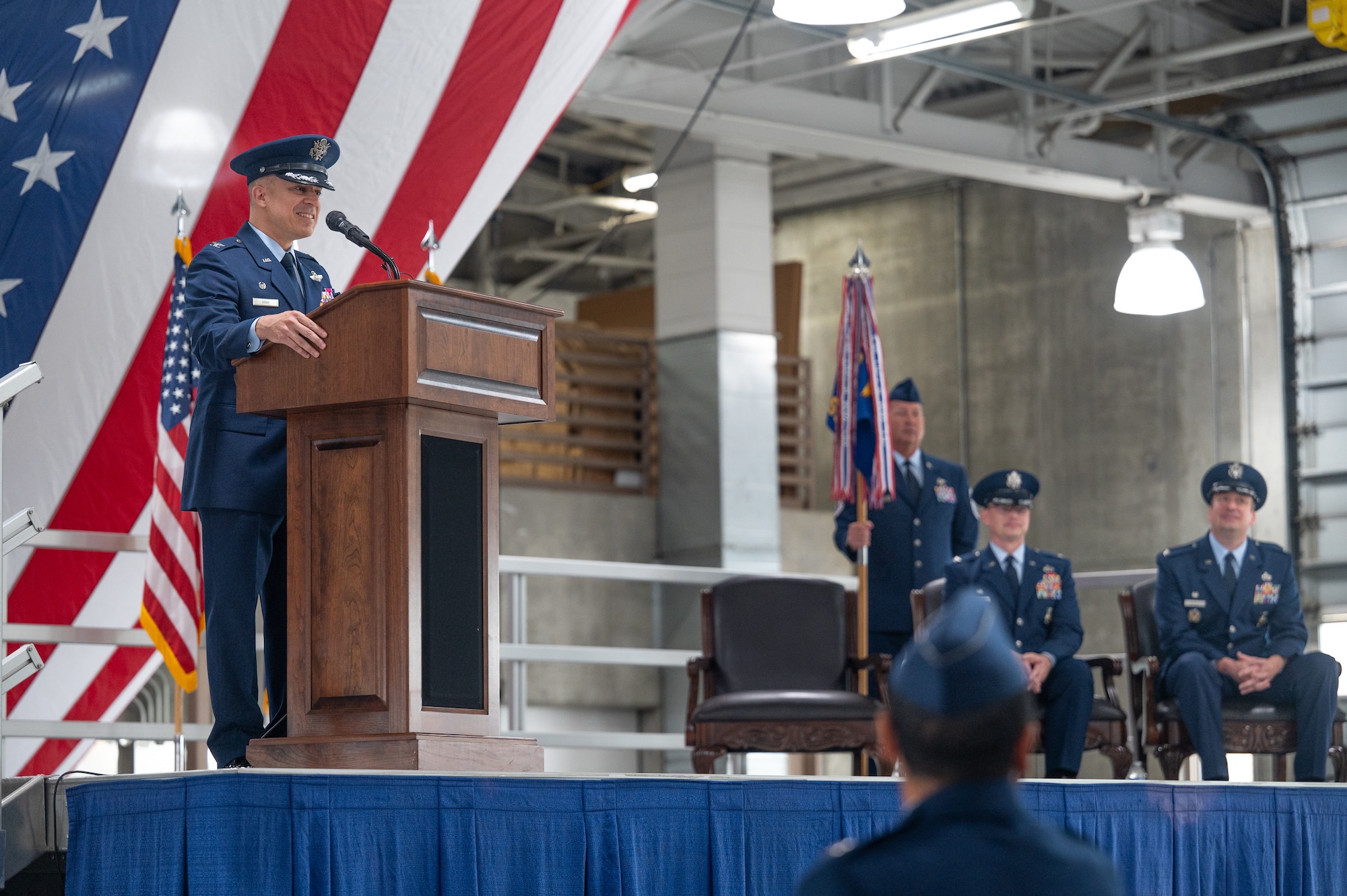55th Wing commander presides over Mission Support Group change of command ceremony