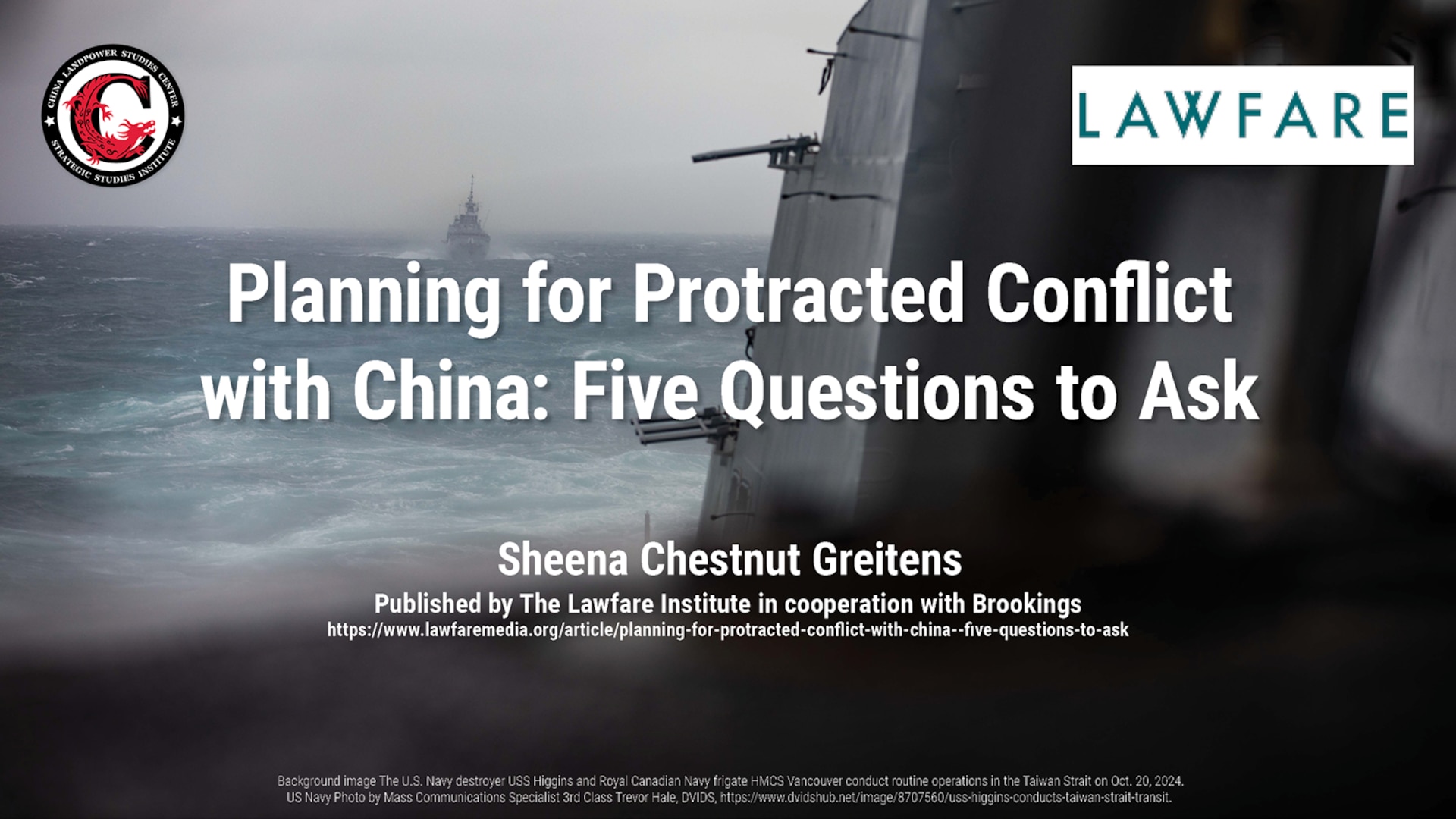 Slide for Planning for Protracted Conflict with China: Five Questions to Ask