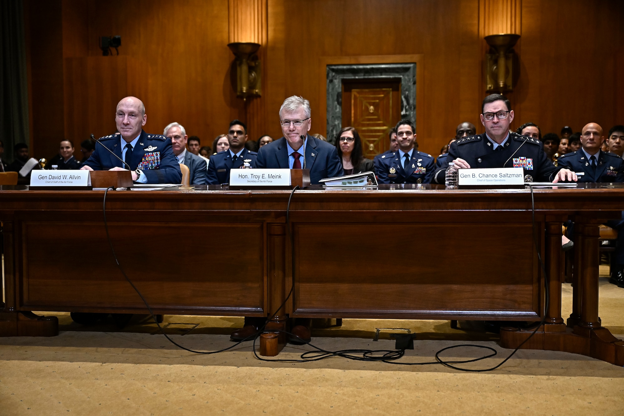 DAF senior leaders at subcommittee meeting.