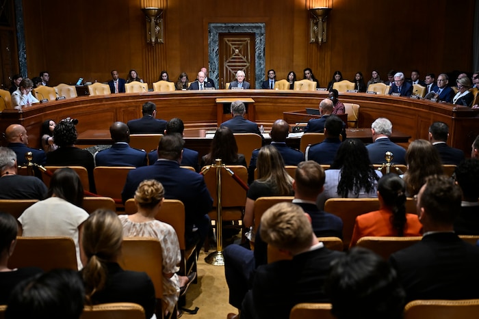 DAF senior leaders at subcommittee meeting.