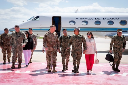 The Secretary of National Defense of Mexico and the Secretary of the Navy of Mexico visit U.S. Northern Command.