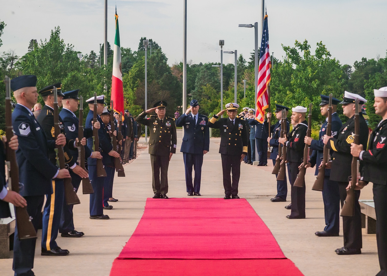 The Secretary of National Defense of Mexico and the Secretary of the Navy of Mexico visit U.S. Northern Command.