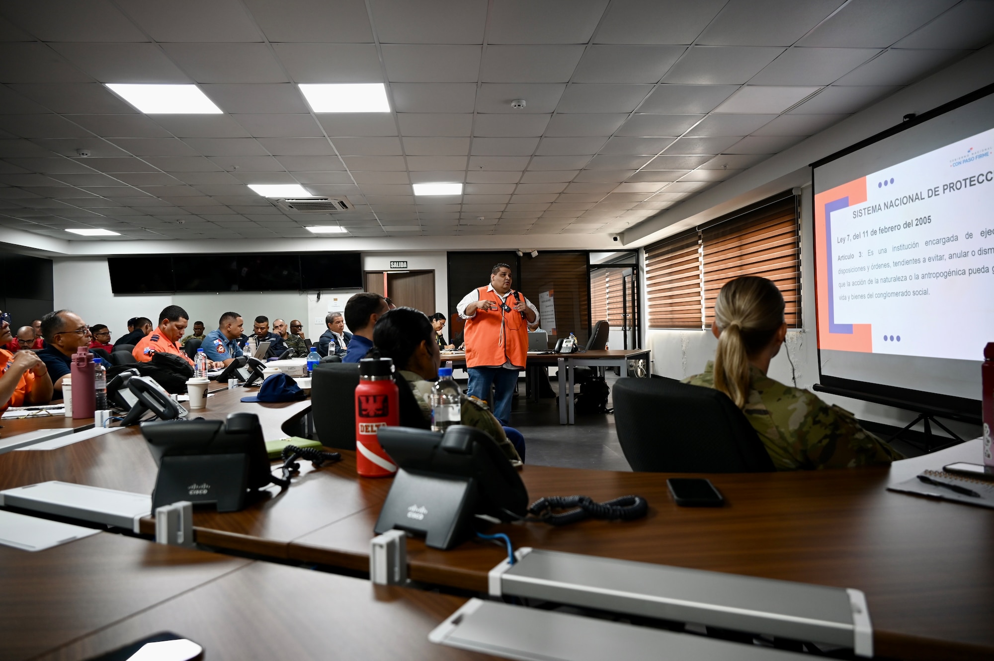 The Director of the National Emergency Operations Center, SINAPROC, Panama delivers opening remarks