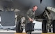 Ryan Ackerman, 91st Missile Wing (91MW) honorary commander, steps down from a B-52H Stratofortress after an orientation flight at Minot Air Force Base, North Dakota, June 24, 2025. As a Task Force 21 civic leader and 91MW honorary commander, Ackerman works with the base to help strengthen connections between the base and the public. (U.S. Air Force photo by Airman 1st Class Wesley Davies)