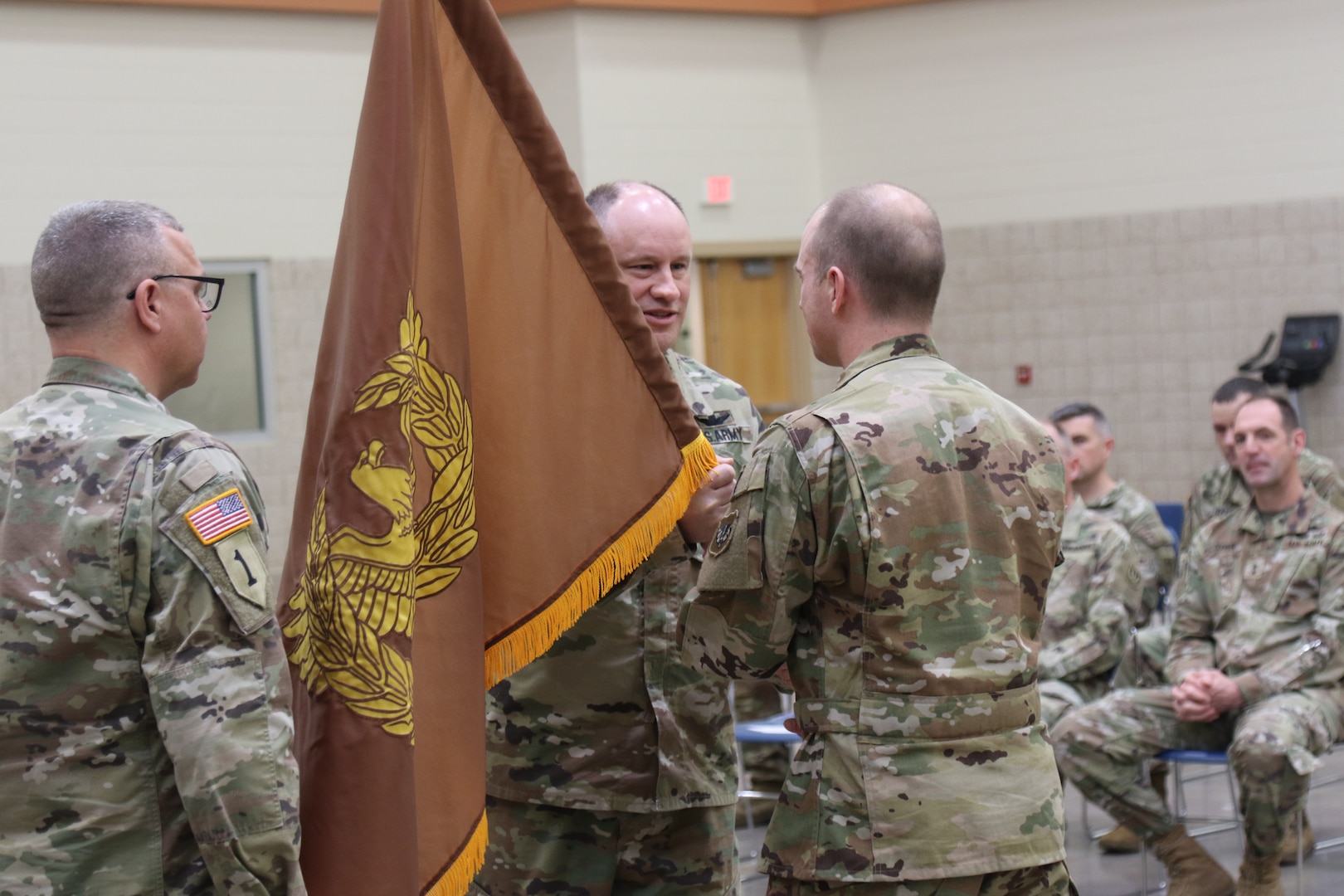 The Wisconsin Army National Guard's 64th Troop Command held an assumption of responsibility ceremony as Chief Warrant Officer 4 Andrew Jarosinski became the brigade's first Command Senior Warrant Officer Advisor at the Armed Forces Reserve Center in Madison, Wis., May 2, 2025. Jarosinski will serve as an advisor to the brigade commander and his staff on all aspects of army operations as well as a principal advisor to all subordinate warrant officer leaders throughout the 64th Troop Command.