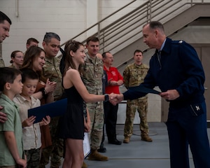 Four children recognized for heroic action, preventing on-base fire