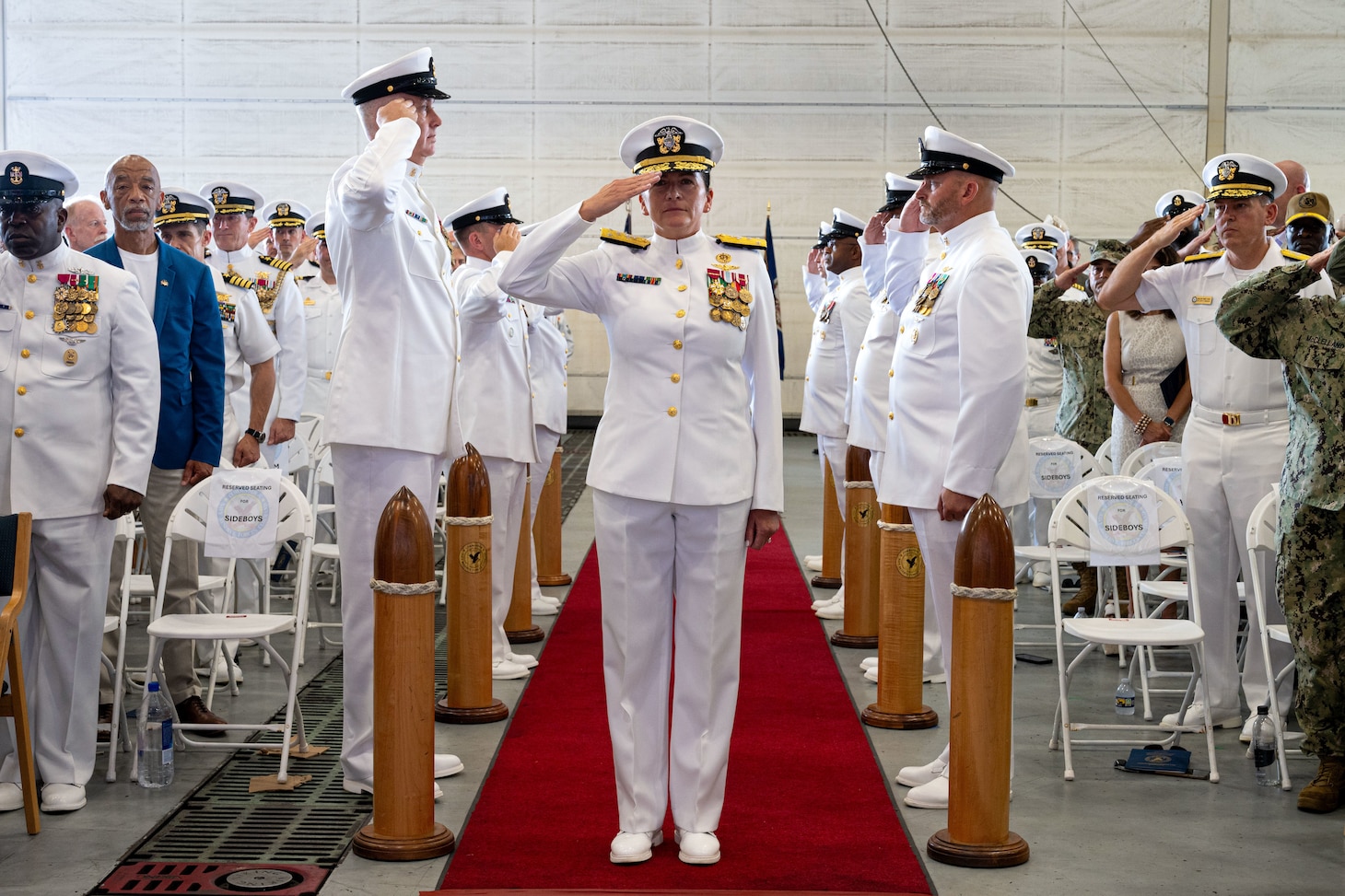 Rear Adm. Luke Frost relieved Rear Adm. Michael Steffen as Commander, Navy Reserve Forces Command (CNRFC) during a ceremony held at the Helicopter Sea Combat Squadron 2 (HSC-2) hangar, June 27.