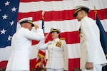 Rear Adm. Luke Frost relieved Rear Adm. Michael Steffen as Commander, Navy Reserve Forces Command (CNRFC) during a ceremony held at the Helicopter Sea Combat Squadron 2 (HSC-2) hangar, June 27.
