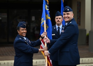 The 30th Medical group held a change of command ceremony and the transition of leadership from U.S. Air Force Lt. Col Tonya N. Barry to U.S. Air Force Lt. Col Christopher J. Smith