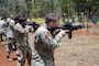 U.S. Air Force Airmen fire their M4 carbine rifles at practice targets during combat arms training and maintenance.