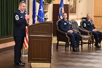 67th new Command Chief speaks to the crowd.