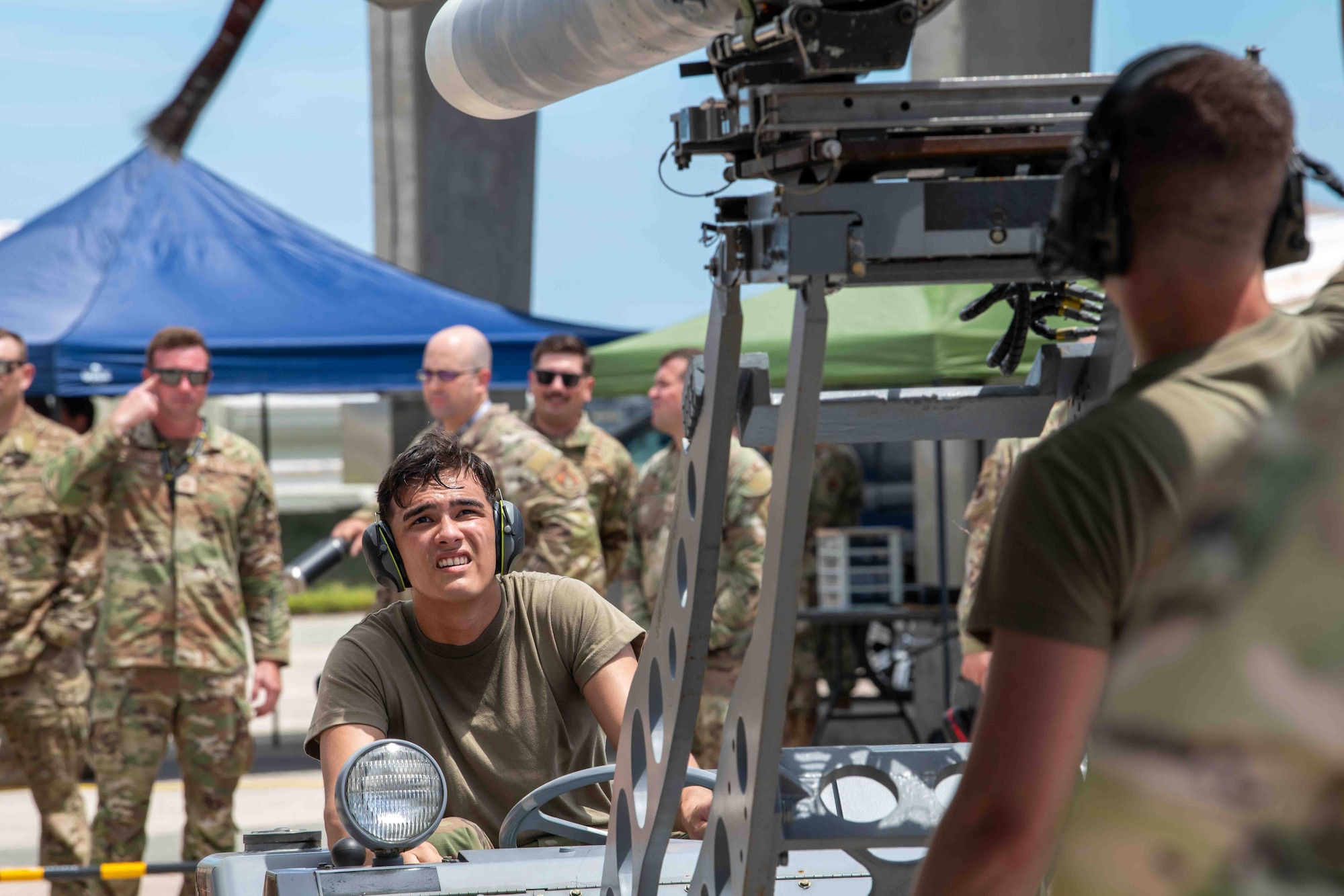 service member participates in competition