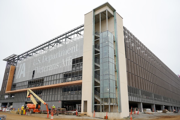 Construction continues on the North Parking Garage on the site of the Louisville VA Medical Center in Louisville, Kentucky, May 28, 2025.