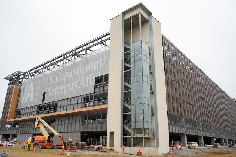 Construction continues on the North Parking Garage on the site of the Louisville VA Medical Center in Louisville, Kentucky, May 28, 2025.