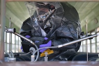 Sgt. Brady Fischer, 92nd Weapons of Mass Destruction, Civil Support Team (WMD-CST), Nevada National Guard, is pictured here conducting analytics during the units eighteen-month evaluation at the Office of the Adjutant General complex in Carson City, June 26, 2024. The 92nd underwent its training proficiency evaluation through U.S. Army North (USARNORTH) last week. The unit completed a “fully trained” performance on all collected tasks and met all objectives.