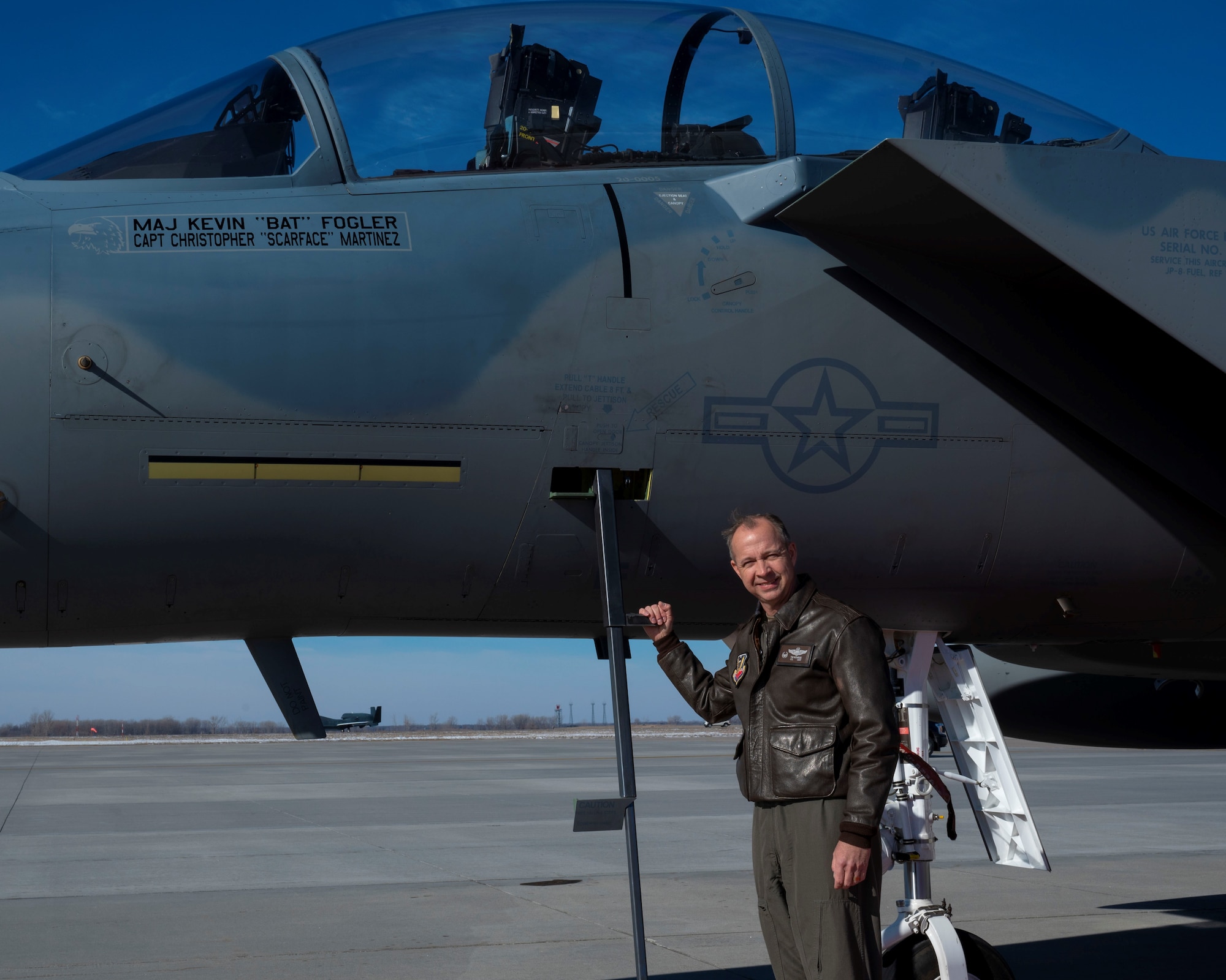 Man stands with aircraft