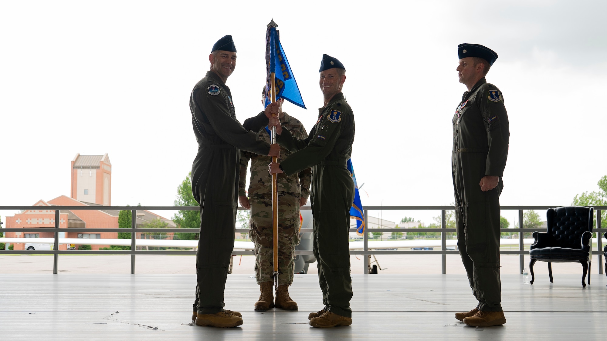 Air Force photo of change of command ceremony.